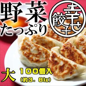 餃子　ぎょうざ　幸せ餃子（大）100個セット　神奈川県産「高座豚」を使用　約4.0kg｜shiawasegyoza