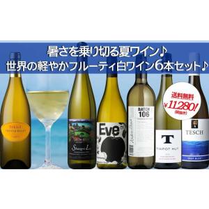 〜送料無料〜暑さを乗り切る夏ワイン♪世界の軽やかフルーティ白ワイン６本セット♪