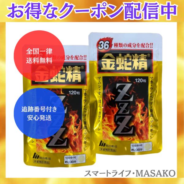 金蛇精ZZZ 120粒 トリプルＺ サプリ マカ 亜鉛 アルギニン すっぽん カフェイン 2袋