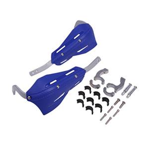 ナックル ガード ハンド ガード 青 ブルー 22.2mm 28.6mm オフロード エンデューロ テーパーバー ファットバー カーボン柄 汎用品 ヘルメット カバー