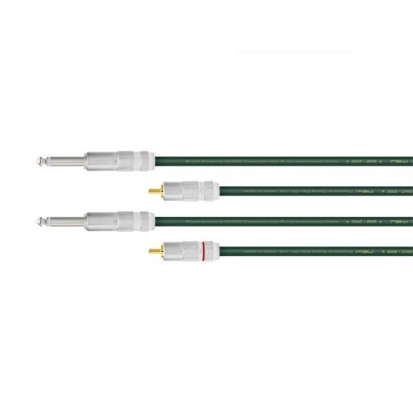 Oyaide QAC-222 RTS pair (RCA-TS phone) 【1.0m】