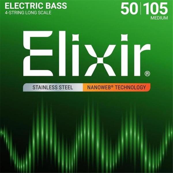 ELIXIR Stainless Steel Bass Strings with ultra-thi...