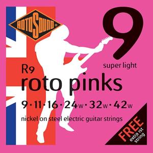 ROTO SOUND Electric Guitar Strings R9 Roto Pinks - Super Light｜shibuya-ikebe