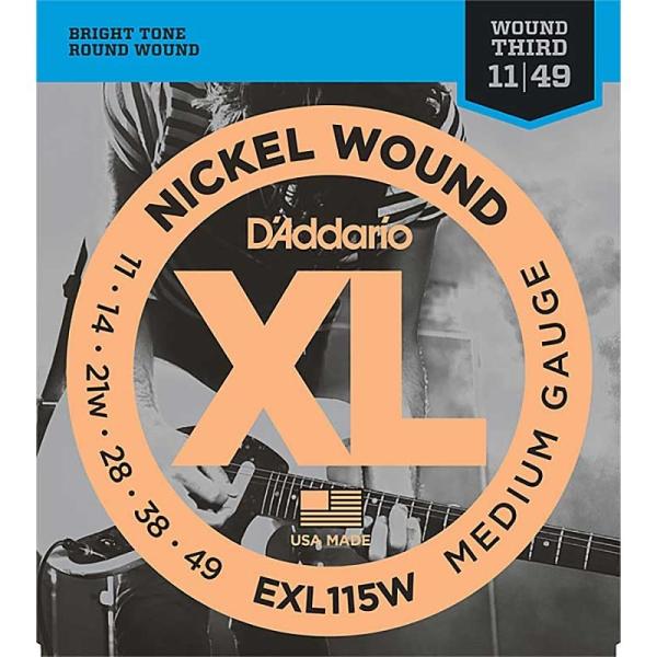 D’Addario XL Nickel Electric Guitar Strings EXL115...