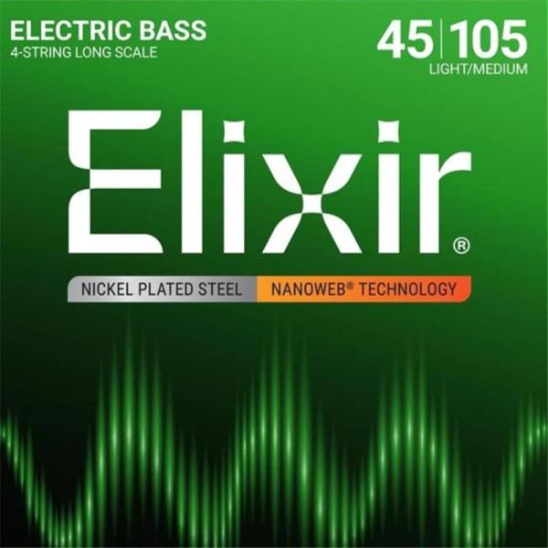 ELIXIR Nickel Plated Steel Bass Strings with ultra...