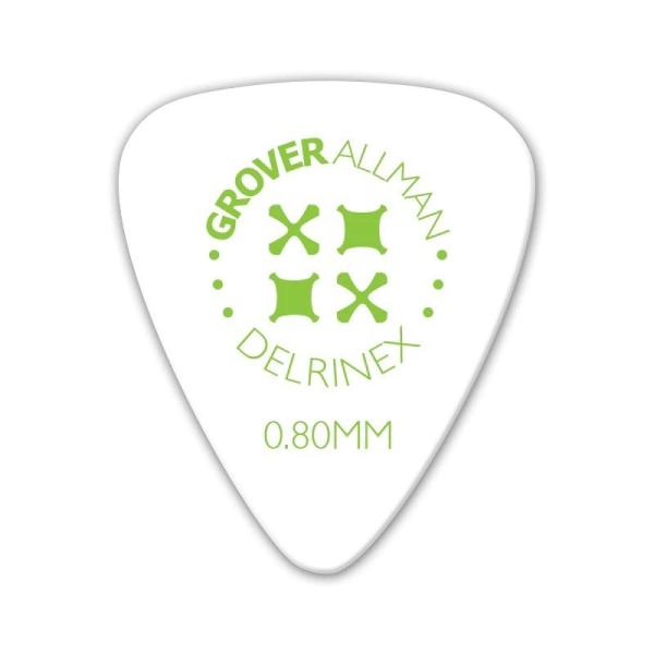 Grover Allman Delrinex ISO Pro Picks 0.80mm [White...