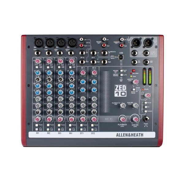 ALLEN&amp;HEATH ZED10　【USBステレオ出力搭載10chミキサー】