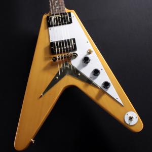 Epiphone 1958 Korina Flying V (White Pickguard)， Aged Natural ＃22091525812 【B級特価】｜shibuya-ikebe