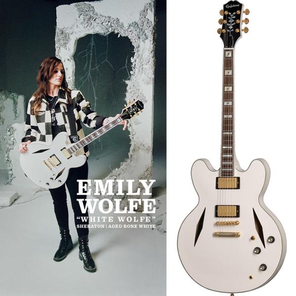 Epiphone Emily Wolfe White Wolfe Sheraton (Aged Bo...