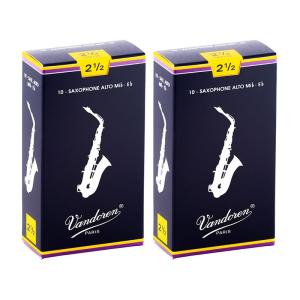 アルトサックスリード　2.5　バンドレン vandoren SR2125 アルトサックス リード 2.5 1箱 10枚入 バラ 4箱 40枚