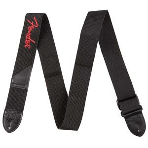 Fender USA 【先取り大特価セール】 Fender Black Polyester Logo Straps (Black/Red) [0990662015]｜渋谷イケベ楽器村