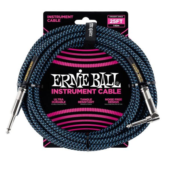 ERNIE BALL Braided Instrument Cable 25ft S/L (Blac...