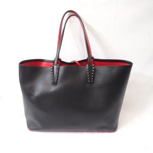Ft646261 クリスチャンルブタン トートバッグ スタッズ カバタ ラージ ブラック/レッド ユニセックス Christian Louboutin 中古