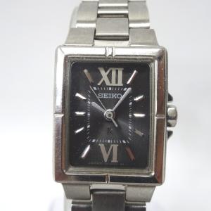 Ft946223 セイコー 腕時計 ルキア V111-0AE0 ブラック文字盤 ソーラー レディース...