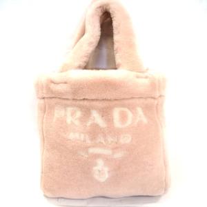 Th551991 プラダ シアリングトート 1BG447 トートバッグ 2Way ショルダーバッグ ピンク系 レディース PRADA 美品・中古