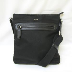 バリー BALLY ショルダーバッグ レザー/キャンバス ブラック/ライト