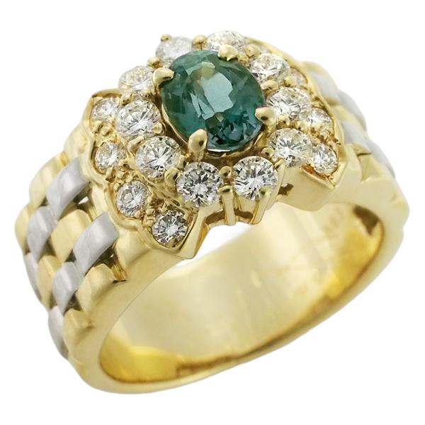 ◆ミウラ◆ アレキサンドライト/0.74ct ダイヤモンド/0.63ct リング K18YG Pt9...