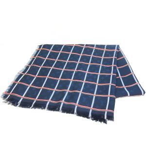 Q2709 美品 ルイヴィトン カシミヤ×シルク モノグラム ストール LOUIS VUITTON（ルイ・ヴィトン） モノグラム シルク×ウール ストール