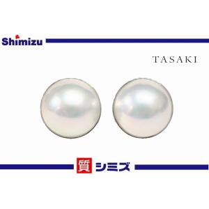 【TASAKI】仕上げ済 タサキ マベパール イヤリング 枠込：15mm K18WG/750 田崎真珠レディース アクセサリー◆質屋出品｜shichi-shimizu-shop