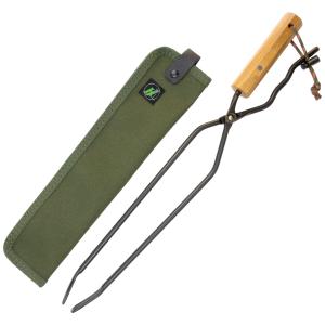 日本製 バネ付薪ばさみ 専用ケース付 BONFIRE TONGS (株)コジマ