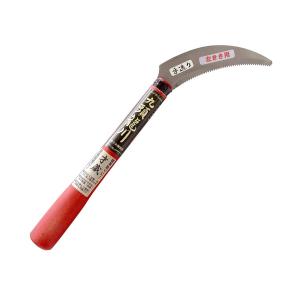 九頭竜川 左きき用草取鋸鎌 曲刃 才蔵 赤ボトル柄