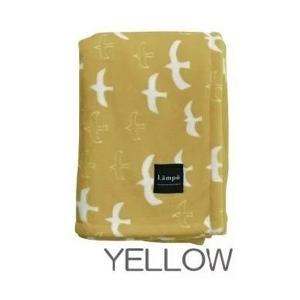 現代百貨 Lampo ブランケット マイクロフランネル BIRDデザイン YELLOW A463