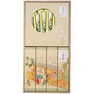 カメヤマローソク 進物 吟撰 仙年香 蜜蝋配合絵ろうそくセット 桐箱仕様