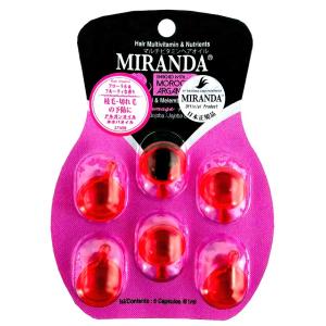 MIRANDA  ヘアビタミン デイリーケアヘアオイル 6粒入りシート   枝毛 切れ毛の予防に