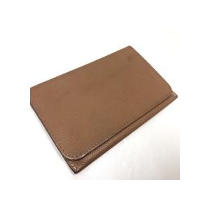 HERMES エルメス 二つ折り カードケース レザー 名刺入れ 茶 ブラウン 
