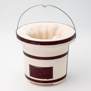 ポーラスセラミックス炭火コンロ長角七輪 BQ8F 2〜4人用 網付