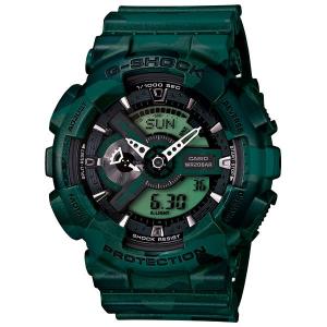 カシオ G-SHOCK カモフラージュシリーズ グリーン 腕時計 メンズウォッチ GA-110CM-3AJF 国内正規品｜shien