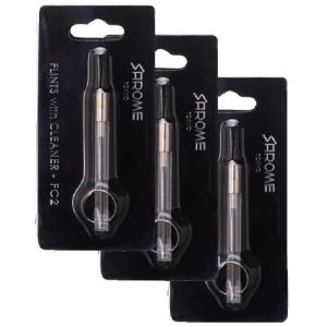 サロメ ライター用 石 フリント 6粒入り 3個セット ブラシ付き