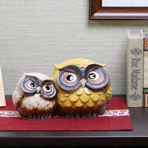 信楽焼 ふくろう 陶器 フクロウ 置物 かわいい おしゃれ ギフト 玄関