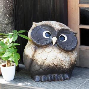 高品質の人気 ☆ 置物 フクロウ 梟 ふくろう 特大 信楽焼 置物