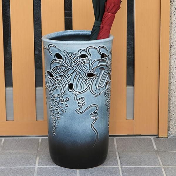 傘立て 陶器 おしゃれ 信楽焼 かさたて 和風 傘入れ モダン 玄関 新築祝 スリム ギフト シンプ...