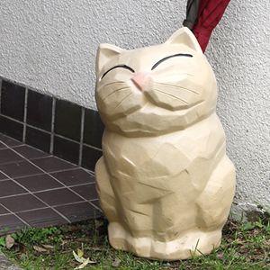 傘立て 陶器 信楽焼 おしゃれ 黒 ネコ ねこ 猫 傘入れ モダン シンプル