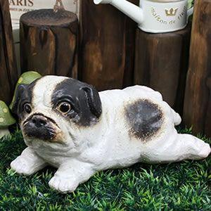 サンディキャスト　ブルドッグ子犬　陶器置物 信楽焼 ブルドック仔犬 ひょうきんな陶器イヌ 。犬置物 ブルドッグ