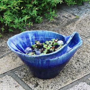 信楽焼 睡蓮鉢 メダカ鉢 おしゃれ めだか鉢 陶器 水鉢 ビオトープ
