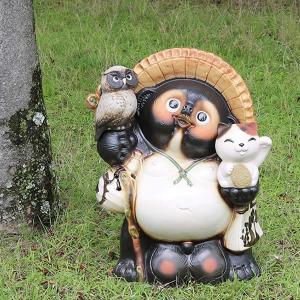 招き猫 置物 開運 縁起物 金運 貯金箱)常滑焼 招き猫（黒10号 左手