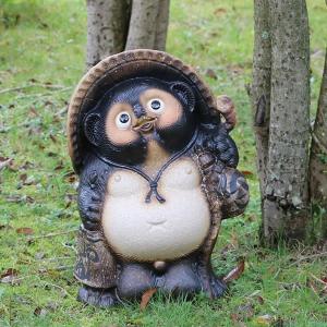 ★陶器製 たぬき 狸 ひねり狸 置物 縁起物 風水★11号 信楽焼 13号風水狸(青) たぬき タヌキ 開運 縁起物 可愛い 陶器 商売