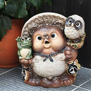 信楽焼 9号古信楽満願成就 たぬき タヌキ 狸 開運 縁起物 可愛い 陶器 商売繁盛 ギフト 開店祝...