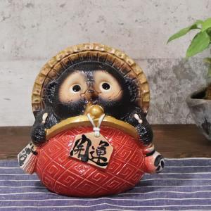 信楽焼 7号大願成就狸 たぬき タヌキ 狸 開運 縁起物 可愛い 陶器 商売