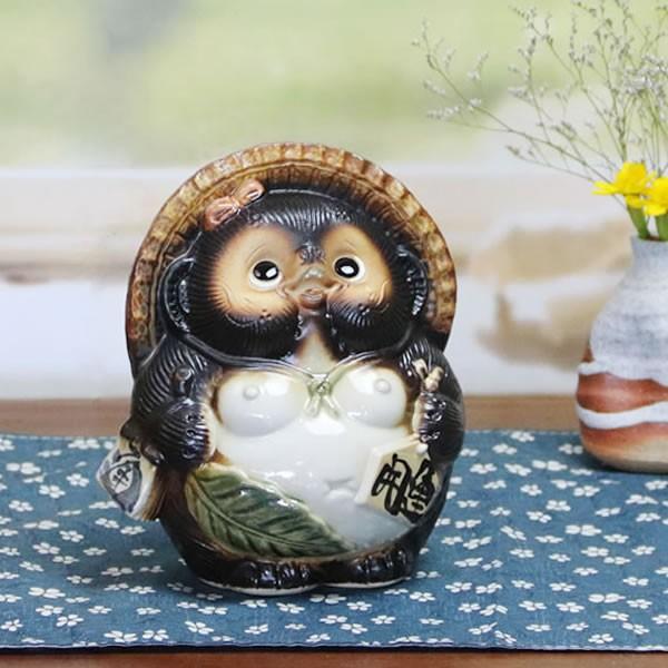 信楽焼 狸 陶器 たぬき タヌキ 開運 かわいい 和風 商売繁盛 新築祝 開店祝 ギフト 置物 イン...