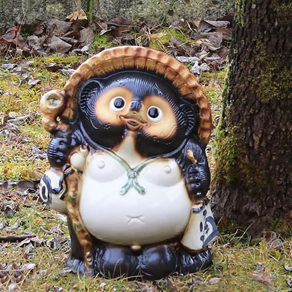 信楽焼 11号福狸 たぬき タヌキ 狸 開運 縁起物 可愛い 陶器 商売繁盛 ギフト 開店祝 置物 ...