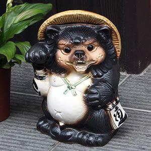 信楽焼 シーサー狸(オス) たぬき タヌキ 開運 縁起物 可愛い 信楽焼 シーサー狸(オス) たぬき タヌキ 開運 縁起物 可愛い
