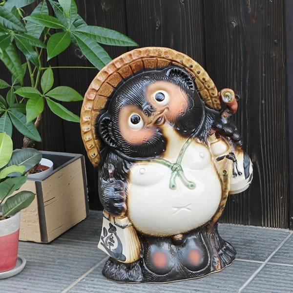 信楽焼 13号福狸 たぬき タヌキ 開運 縁起物 可愛い 陶器 商売繁盛 ギフト 開店祝 新築祝 置...
