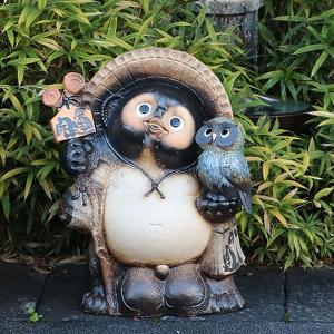 信楽焼 20号古信楽風福狸 たぬき タヌキ 開運 縁起物 可愛い 陶器 商売