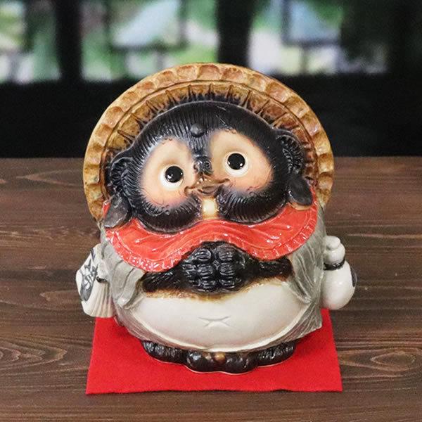 信楽焼 7号お地蔵様狸 たぬき タヌキ 開運 縁起物 可愛い 陶器 商売繁盛 ギフト 開店祝 置物 ...