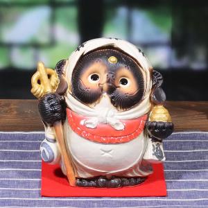 珍品信楽焼き 狸 女の子　狸庵名入り　飾り 開運 縁起物 商売繁盛 招福 古手 信楽焼 9号なごみ狸 たぬき タヌキ 狸 開運 縁起物 可愛い 陶器