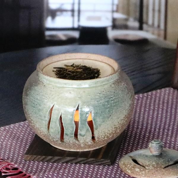 信楽焼 茶香炉 陶器茶香炉 アロマポット 陶器アロマ 茶 焼き物 火 キャンドルライト 茶こうろ 香...
